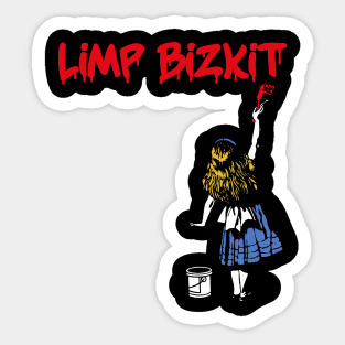 limp red girl Sticker